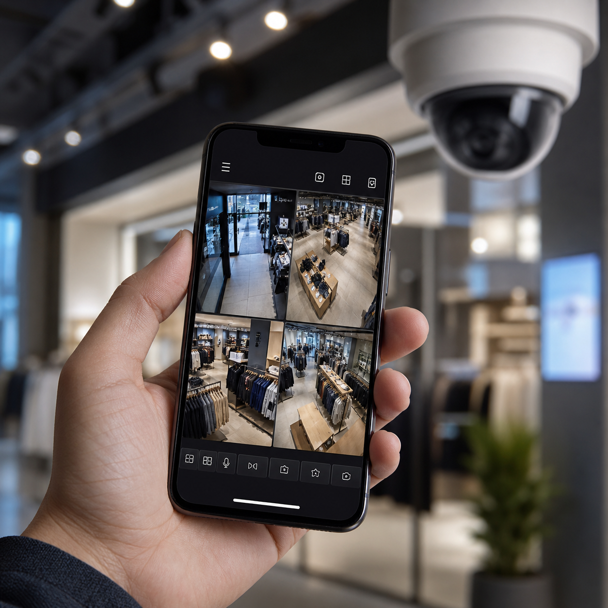 Remote camera view on client phone