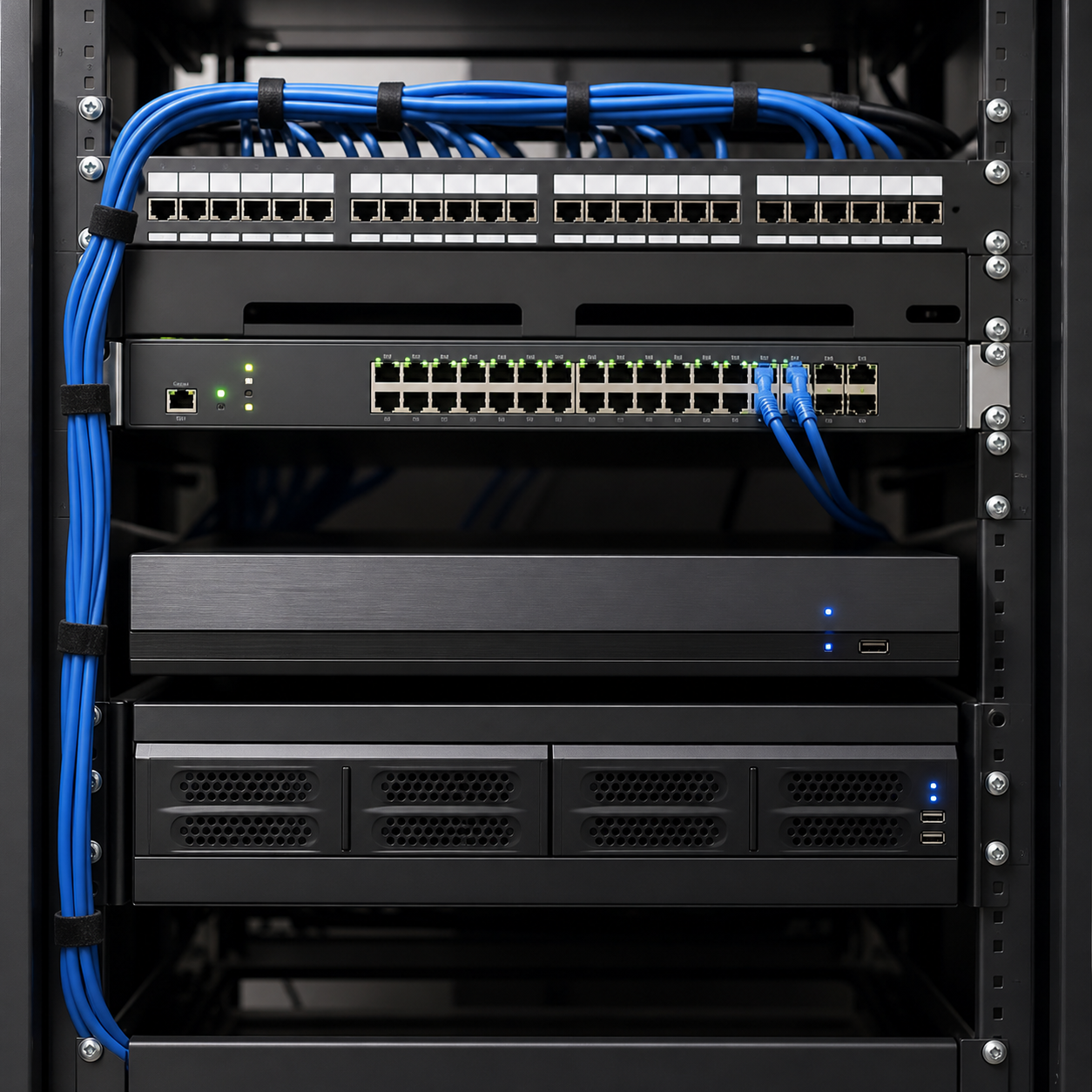 NVR rack setup